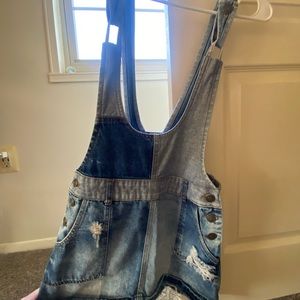 Free people denim overall dress